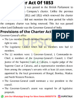 Provisions of The Charter Act 1853: Join Our Whatsapp Group For More Notes 8085879778