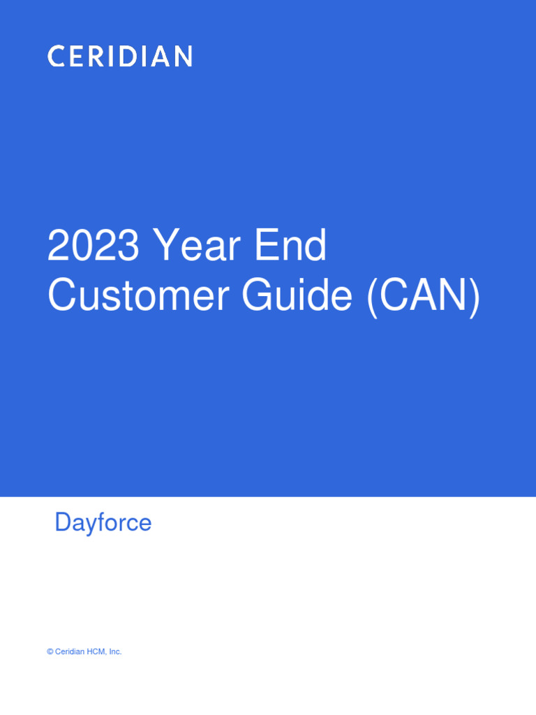 2023 Dayforce Year End Guide | PDF | Payroll Tax | Taxes