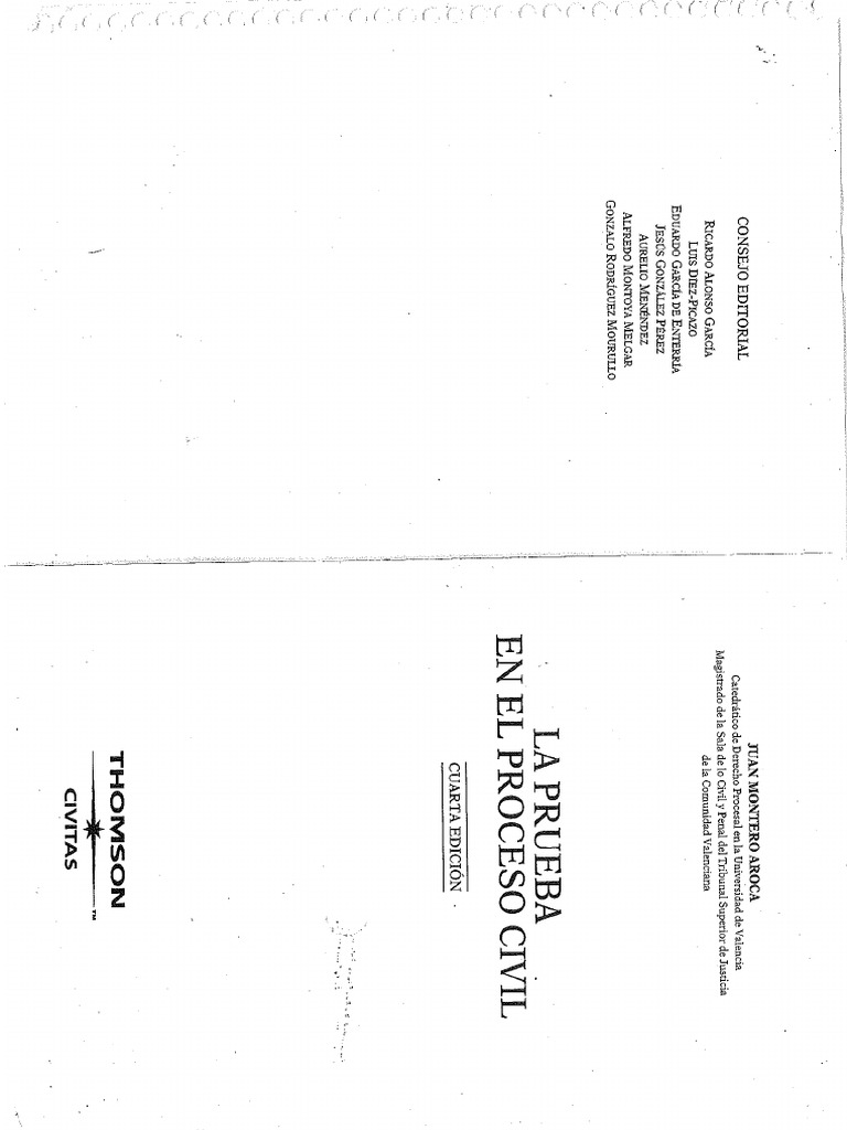 Prueba en el proceso civil montero aroca 1 46 pdf