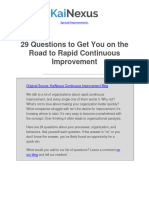 29 Questions To Get You On The Road To Rapid Continuous Improvement