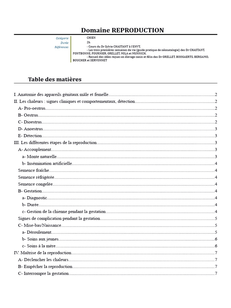 Reproduction canine : Guide complet | PDF | Système reproducteur | Sperme