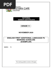 English Fal p2 Nov 2020 Memo
