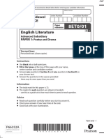 June 2022 QP - Paper 1 Edexcel English Literature As-Level