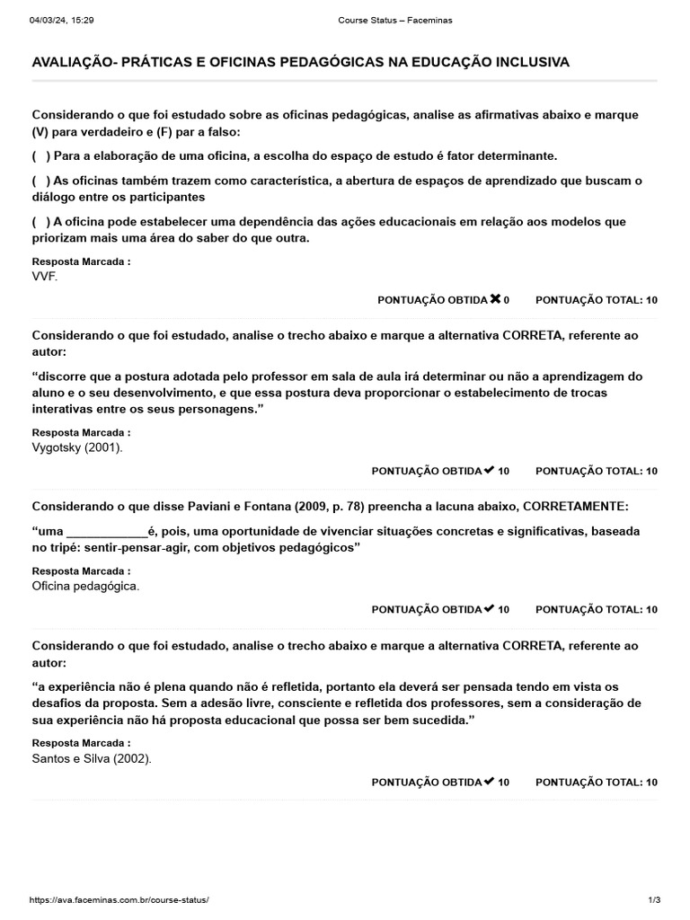Práticas Inclusivas em Oficinas Pedagógicas | PDF | Pedagogia ...