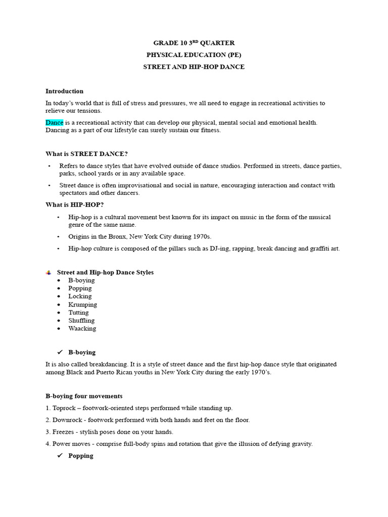 pe-grade-10-3rd-quarter-street-and-hip-hop-dance-pdf-american