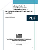 A Pluralização Das Fontes de Informaçao No Ciberjornlismo Portugues