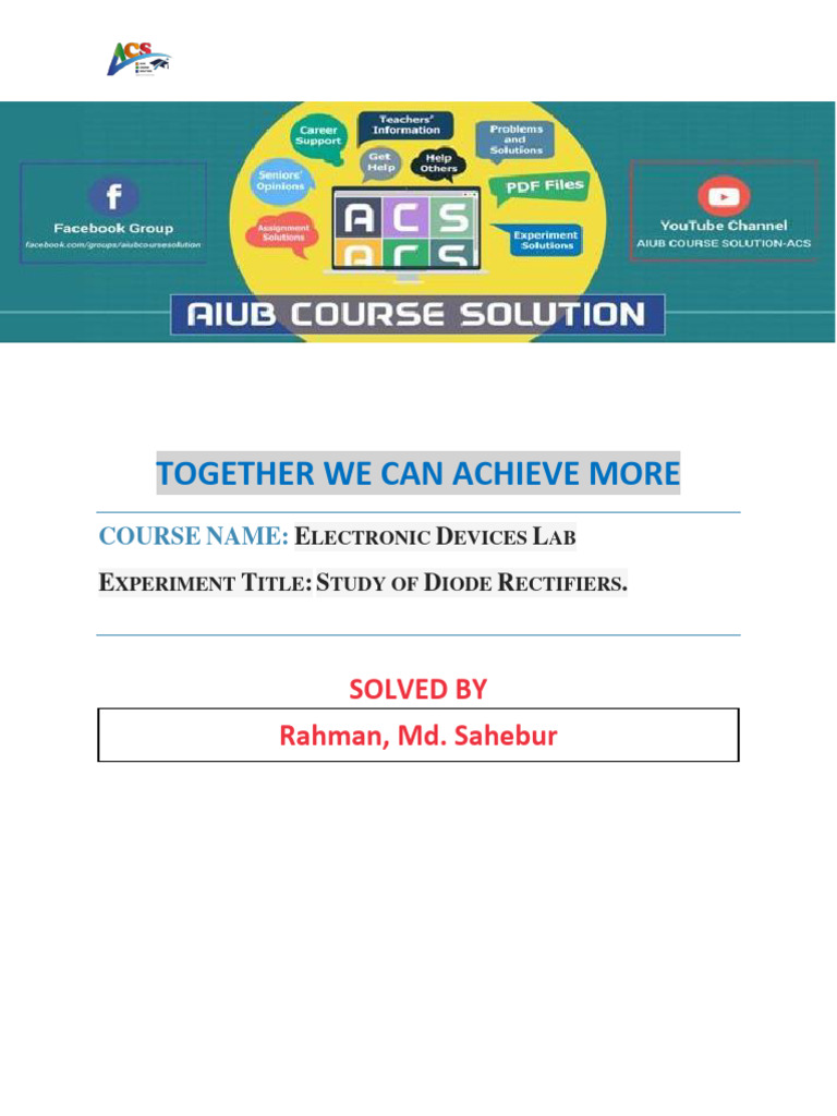 Diode Rectifiers: AC to DC Conversion | PDF | Rectifier | Diode