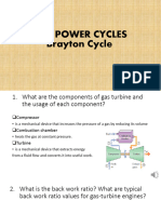 Gas Power Cycles Brayton Cycle