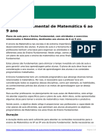 Plano de Aula Ensino Fundamental Matematica 6 Ao 9 Ano