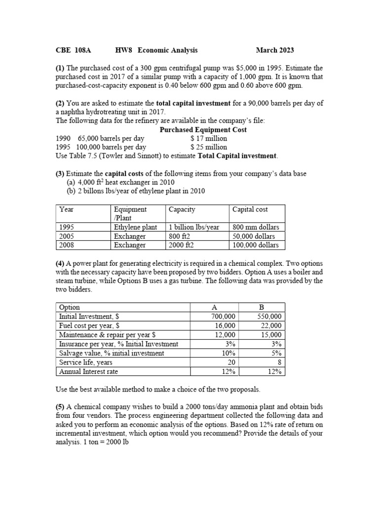 108A W23++Homework+8 | PDF | Net Present Value | Financial Accounting