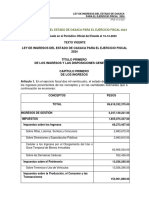 Ley Ingresos Del Estado Oaxaca Ejercicio Fiscal 2024