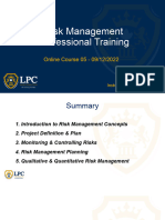 Copie de Risk Management Professional Training LPC