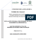 Instituto Tecnológico de La Zona Olmeca Nombre Del Trabajo