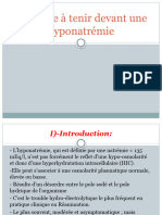 Conduite A Tenir Devant Une Hyponatrémie