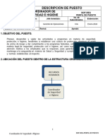 Perfil de Puesto Coordinador de Seguridad