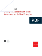 Creating Intelligent Bots WTH Oracle Autonomous Mobile Cloud Enterprise