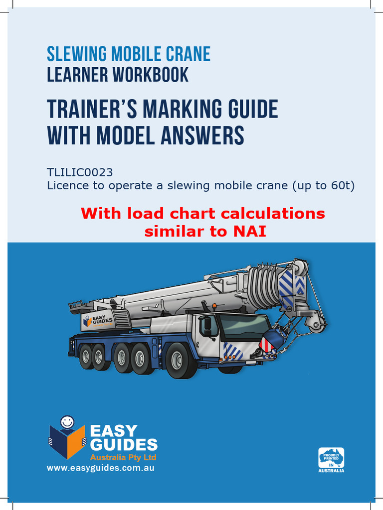Slewing Mobile Crane Training Workbook | PDF | Crane (Machine ...