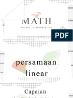 Pertemuan 4 & 5 Persamaan Linear Satu Dan Dua Variabel