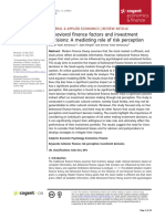 Behavioral Finance Factors and Investment - A Mediating Role of Risk Participation