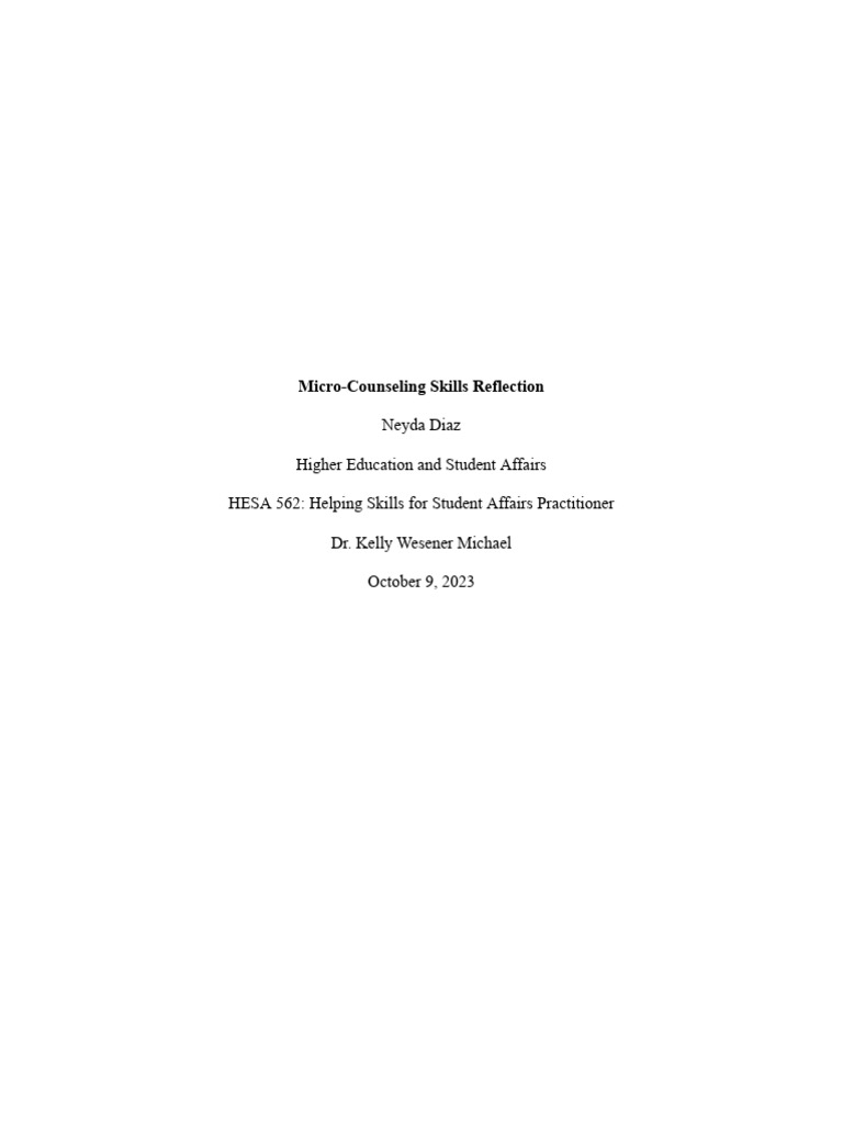 Diaz micro counceling reflection download free pdf body language