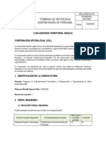Términos de Referencia Contratación de Personal: C-068 Asesor/A Territorial Arauca Corporación Opción Legal (Col)