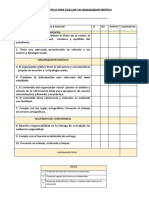 Lista de Cotejo para Organizador Gráfico