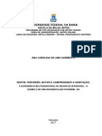 Sentir, Perceber, Notar e Compreender A Habitação - A Experiência Multissensorial No Design de Interiores