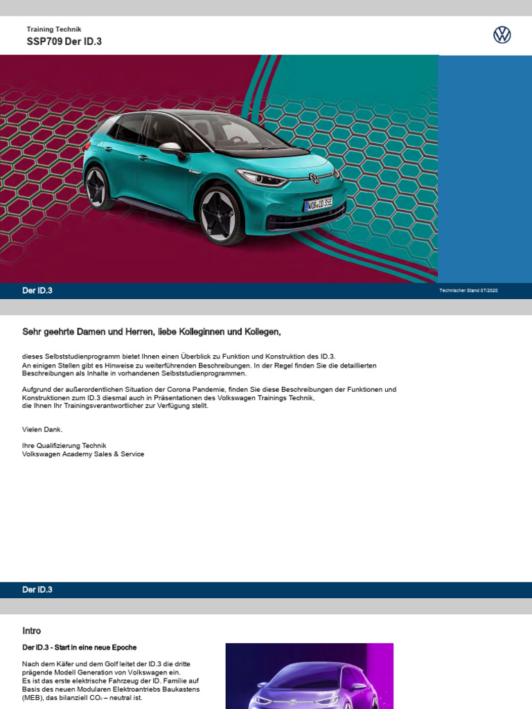 SSP 709 Der ID.3 | PDF
