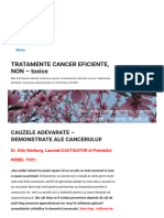 Cauzele Adevarate - Demonstrate Ale Cancerului! - Tratamente Can