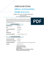 CURRICULUM VITAE VALEXANDRA Mori