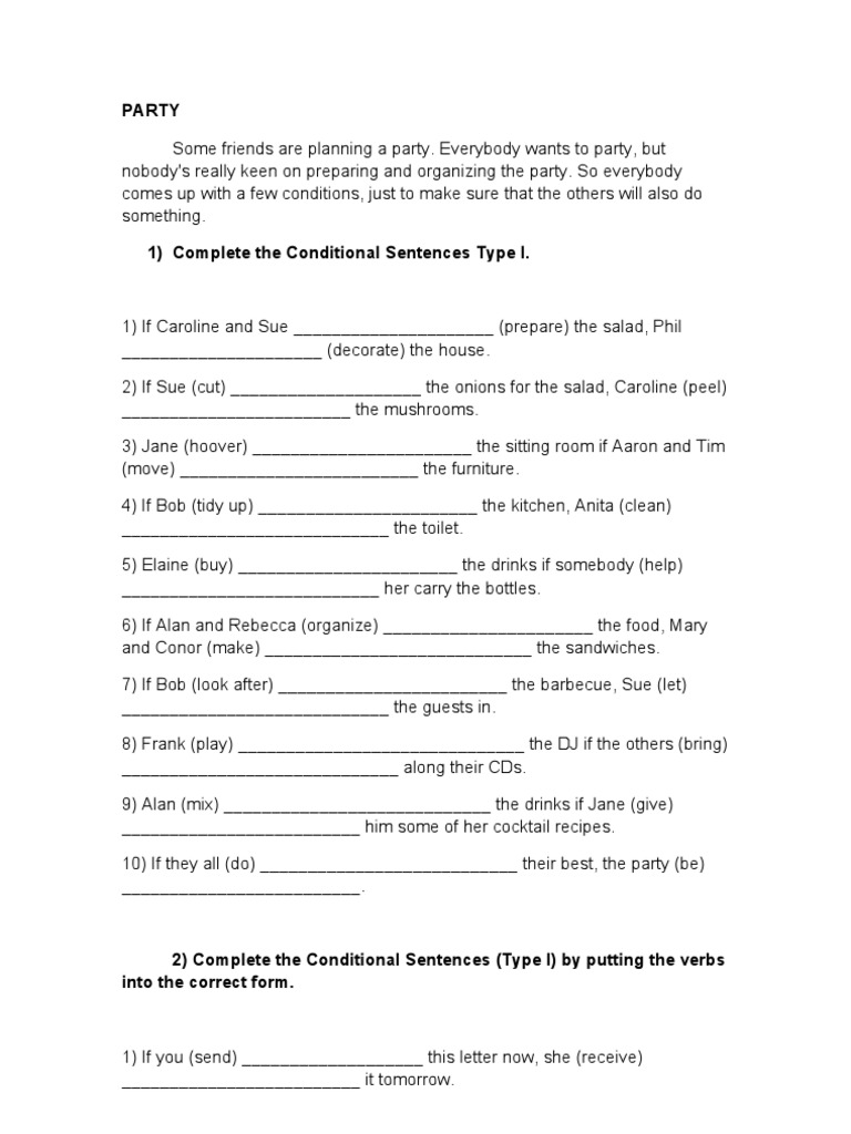 First, Second, Third Conditionals Exercises With Answers | PDF