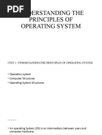 Unit 1 - Understanding The Principles of Operating System