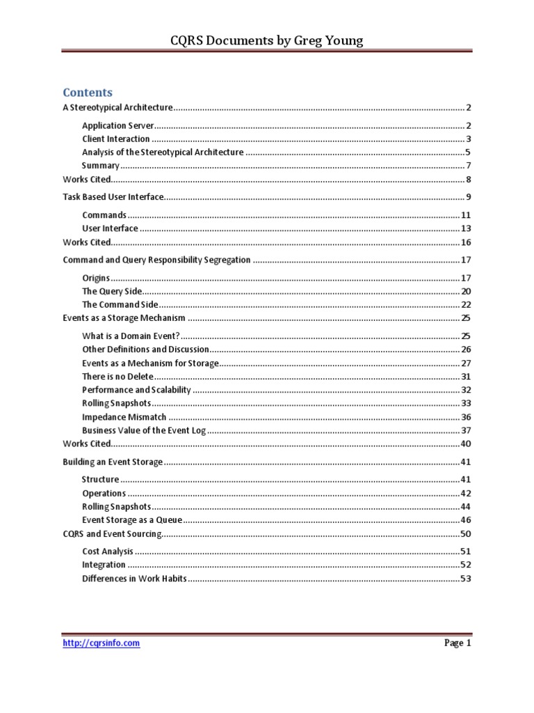 CQRS Documents by Greg Young | PDF | Scalability | Object Relational ...