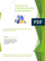 Estrategias de Intervención para Mejorar El Clima Organicional Ultimo