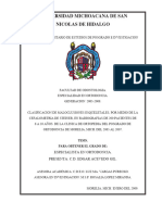 Universidad Michoacana de San Nicolas de Hidalgo: Especialista en Ortodoncia. Presenta: C.D. Edgar Acevedo Gil