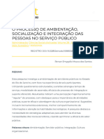 O Processo de Ambientação, Socialização e Integração Das Pessoas No Serviço Público - Issn 1678-0817 Qualis b2