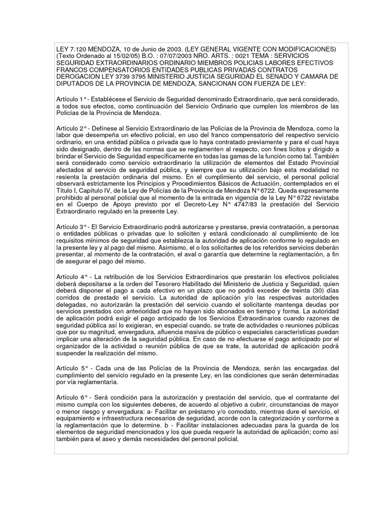 Ley 7120 | PDF