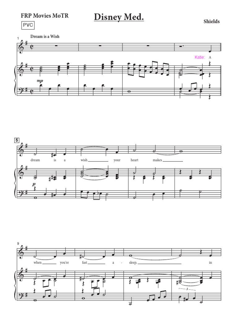 Disney Medley Pvc Pdf