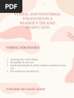 Verbal and Nonverbal Strategies For Readers Theatre