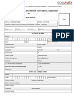 Cedula de Inscripción 2023-2024