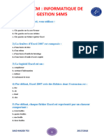 110-QCM Informatique de Gestion - EXCEL S4M5