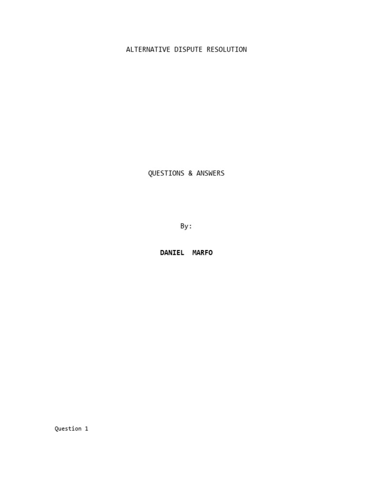 Tutorials Adr Pdf Alternative Dispute Resolution Arbitration