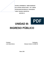 Ingreso Publico - Finanzas e Impuestos - Unidad III