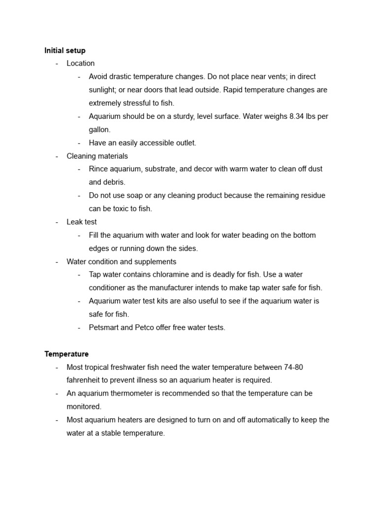 Picture of Aquarium Setup and Maintenance Guide | PDF | Aquarium | Aquaponics