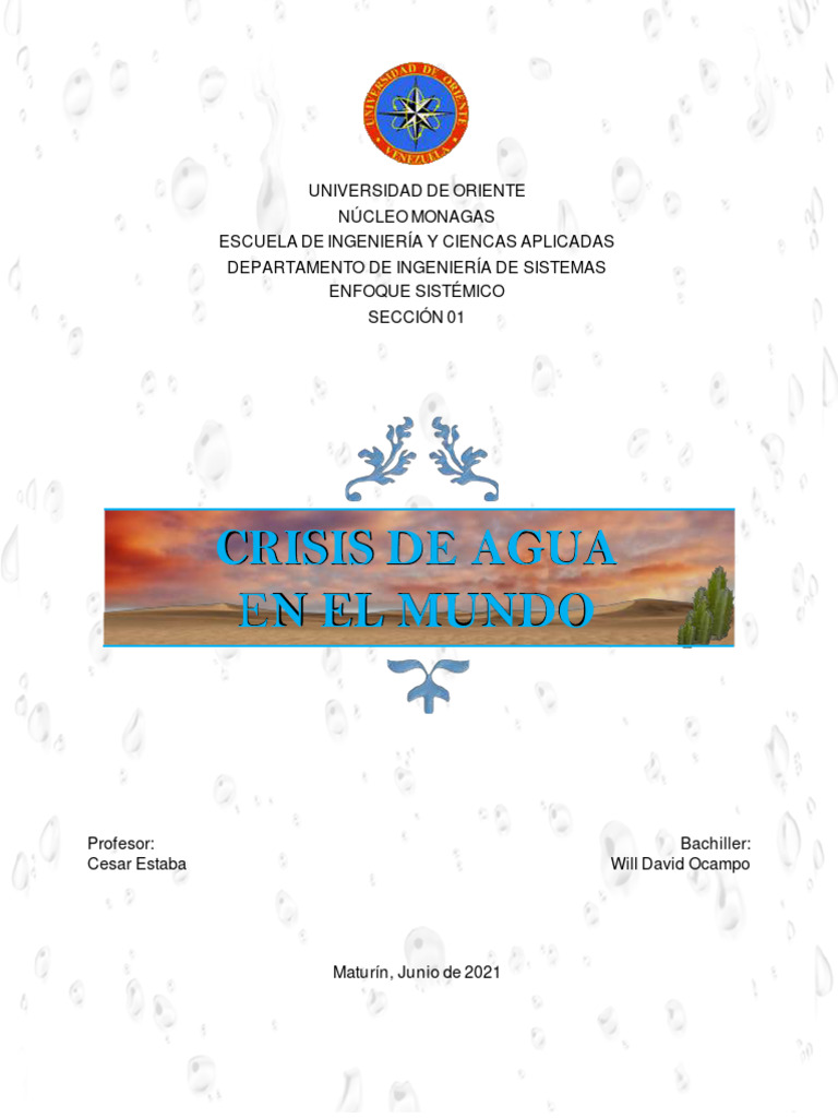 Crisis Mundial del Agua | PDF | Agua | La contaminación del agua