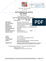 Del Santa Corte Superior de Justicia: Cargo de Presentación Electrónica de Documento (Mesa de Partes Electrónica) 754