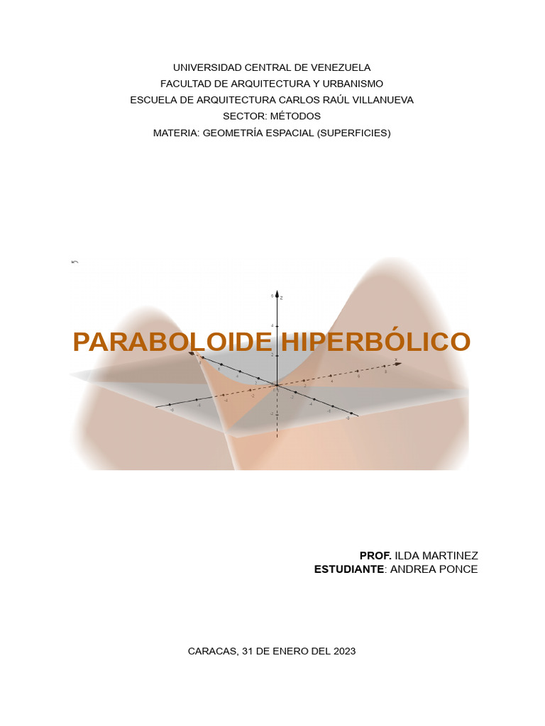 Paraboloide Hiperbólico | PDF