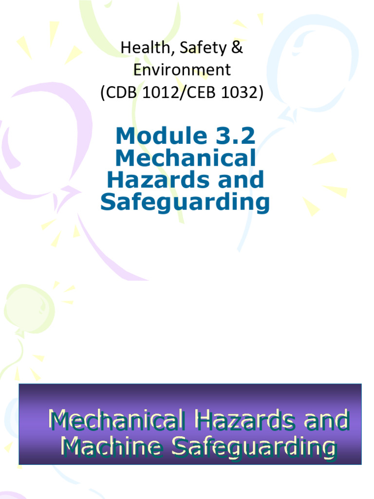 Module 3.2 (Mechanical & Safeguards) PDF