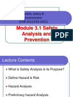 Module 3.1 (Safety Analysis and Prevention)