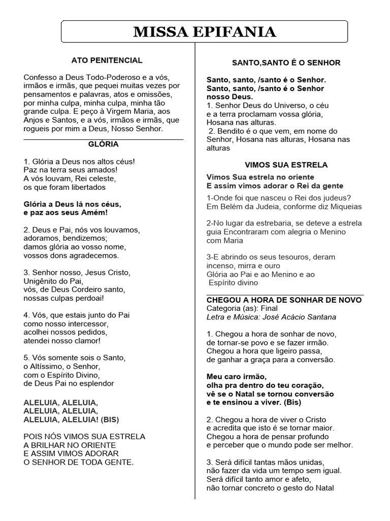 Missa Epifania2 | PDF | Jesus | Amor, image size:768x1024